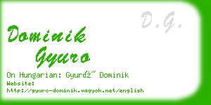 dominik gyuro business card